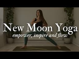 New Moon Yoga 🌑  empower, inspire and flow to celebrate the New Moon! 🖤