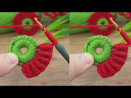 Super idea ☆~ Very easy red color  tunisian crochet  making #crochet #knitting