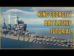 🚢 Minecraft Tutorial: How to Make a Battleship (King George V-class 1939)