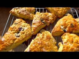 Easy blueberry scones with glaze | scones recipe |