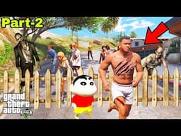 Franklin And Shinchan Escape Zombie Outbreak & Make A Safe Zombie Base Camp In GTA V (PART-2)