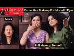 Full Makeup Demo/Tutorial. Corrective Makeup For Monolid/Small Eyes...