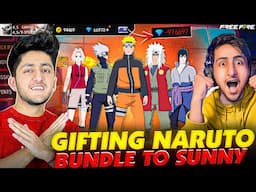 Gifting Naruto Bundle To Sunny 😍 Luckiest Player Of Free Fire ? - Garena Free Fire