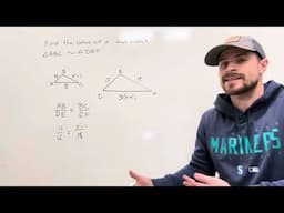 Geometry Similar Triangles SSS Algebra Problem