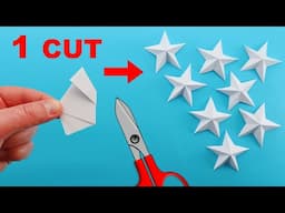 Mini Paper Star in ONE CUT! Perfect shape Paper Star - DIY