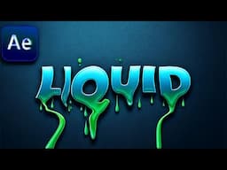 EASY Dripping Liquid Text Tutorial In After Effects Dripping Effect Animation