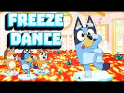 ❄️ Bluey - Freeze Dance❄️ | Bluey The Floor is Lava | Brainbreak Party For kids | Danny Go [20 MINS]