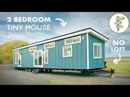 This SUPER SPACIOUS Park Model Tiny House Has it All: 2 Bedrooms, Dining Area, Laundry Room & More!