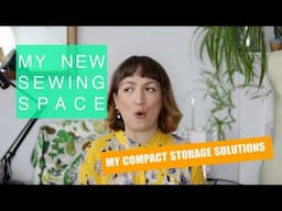 My NEW Sewing Space! | Compact and minimal craft storage ideas