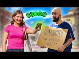 Homeless Gives $1,000 to People Who Give Back! * Emotional Ending *