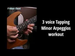 Van Halen style tapping minor  arpeggio in single string, Super Fast