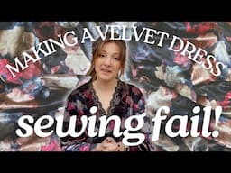 A sewing fail! Making a velvet dress goes wrong. Knit dress sew-along and honest thoughts