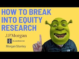 Getting a Job in Wall Street Equity Research Made Easy