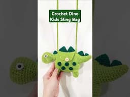 Crochet Dinosaur Sling Bag 🦖 #short #crochet #amigurumi #diy #handmade   | The Craft Cat