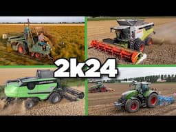 Summer 2024 in the Netherlands | Harvest of flax, wheat, soil cultivations