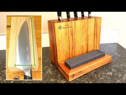 How To Make A Custom Knife Block and Sharpening Stone Holder | Woodworking