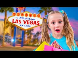 Nastya travels around Las Vegas