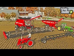 FIRST DAY OF BEAN HARVEST ON IOWA MAP! (80 BUSHEL BEANS) | FS25