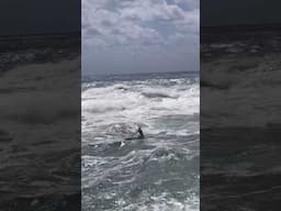 MAN GETS SWEPT OUT TO SEA BY THE TIDE IN DANGEROUS CONDITIONS