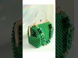 How to make a beaded clutch with metal frame// metal kiss lock frame beaded bag