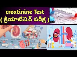 Serum Creatinine Test Detailed Video in Telugu | క్రియాటినిన్ పరీక్ష ఎలా చేస్తారు