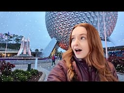 SNOWING IN DISNEY WORLD?! Trying Food & Drinks at Epcot Festival of the Arts 2025