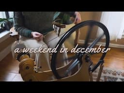 Knitting, Spinning, and Sewing in December