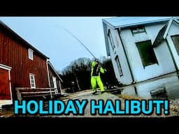 Catching halibut in arctic Norway