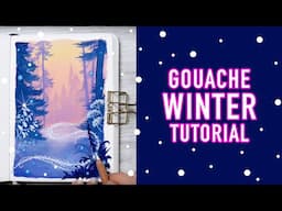 Paint a Sparkling Winter Scene with Gouache | Step-by-Step Tutorial