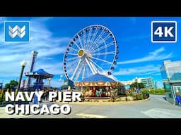 [4K] NAVY PIER in Downtown Chicago Illinois 2024 Walking Tour Vlog & Travel Guide