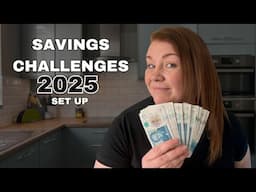 SAVINGS CHALLENGES 2025 Set Up | Cash Stuffing Savings Challenges UK