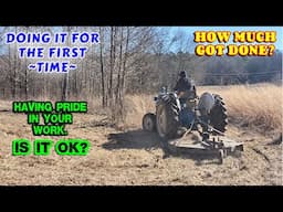 BUSH HOGGING OUR LAND FOR THE FIRST TIME | work, tractor, tiny house, homesteading, off-grid |