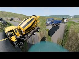 Mobil Kecelakaan Masuk Lubang Permainan Mobil Mobilan Simulator Beamng.Drive Mobil Rusak Hancur#12