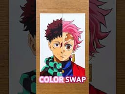 COLOR SWAP Yuji | Tanjiro #yuji #tanjiro #yujiitadori #demonslayer #jujutsukaisen #colorswap