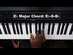 How to Play the E Flat Major Chord on Piano - Piano Lesson for Beginners