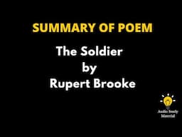 Summary Of The Poem The Soldier By Rupert Brooke - The Soldier By Rupert Brooke