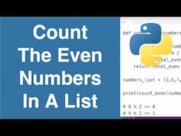 Count The Even Numbers In A List | Python Example