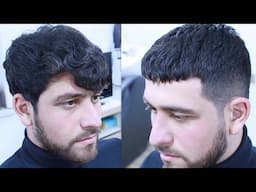 asmr haircut (machine scissors sounds) barber made a short hairstyle for men