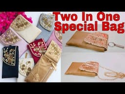 DIY" Designer Two In One Special Party Wear Bag Tutorial By Anamika Mishra..