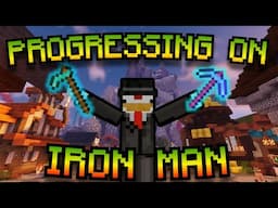 Making Major Progress On My HYPIXEL SKYBLOCK IRON MAN Profile!