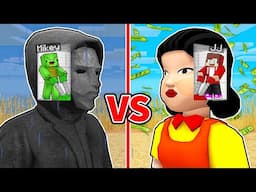 JJ and Mikey: FRONT MAN vs DOLL Squid Game Control Mind Battle in Minecraft - Maizen