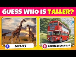 Can You Pick The TALLER? 🤔🏙️🦒  Pick One Kick One Quiz!