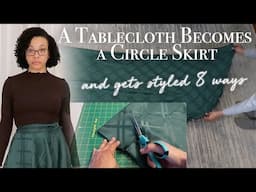 How to Make a Circle Skirt out of a Tablecloth | Thrift Flip