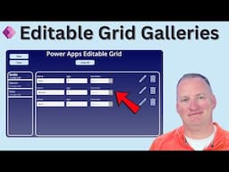 Power Apps Editable Grid Gallery #canvasapps #powerapps