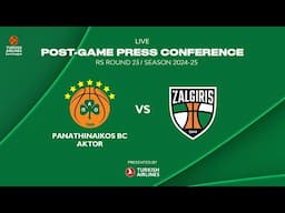 Panathinaikos BC AKTOR – Zalgiris Kaunas | Post-Game Press Conference | Euroleague – R23