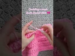 Crochet A Simple Double Crochet Stitch #crochet #shortsyoutube #diy #shorts