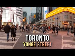 Toronto 🇨🇦 Saturday Yonge Street Downtown Walking Tour Canada 4k