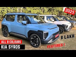 New Kia Syros 2025 SUV All 8 Colours - White, Black, Silver, Red, Grey, Blue | Features, Interiors