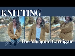 Knit an oversized, textured cardigan with pockets, The Marigold Cardigan Knitting Pattern Tutorial