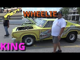 BadFish Wheelie Car - 100 plus mph Wheelie on Quarter Mile Drag Strip - Hooters Car Show